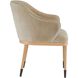 Hershel Taupe Suede and Blonde Beech Wood with Blackened Bronze Dining Chair