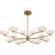 Fleurana 16 Light 54 inch Antique Brass Chandelier Ceiling Light