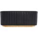 Huxley Noir Leather and White Oyster Sofa