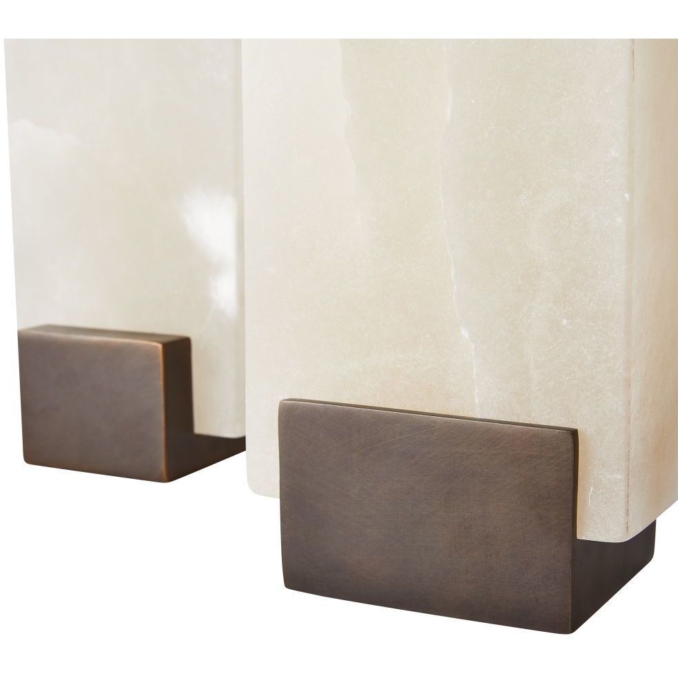 Tolliver 7 inch White Bookends, Set of 2