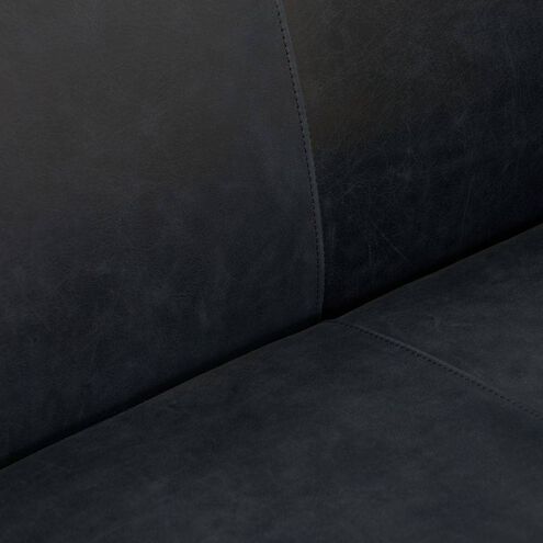 Huxley Noir Leather and White Oyster Sofa