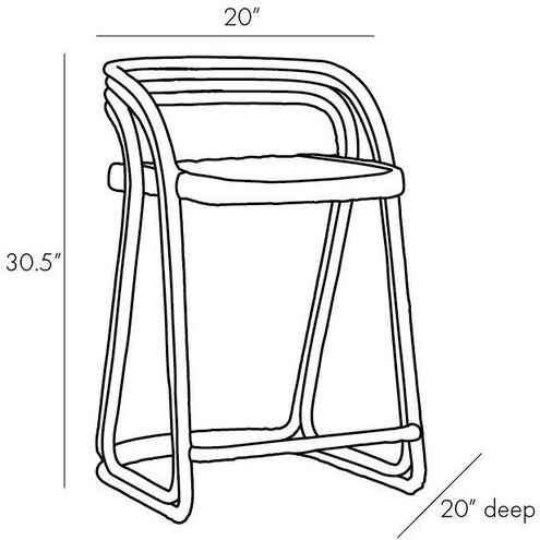 Harrington 30.5 inch Moth Gray Counter Stool