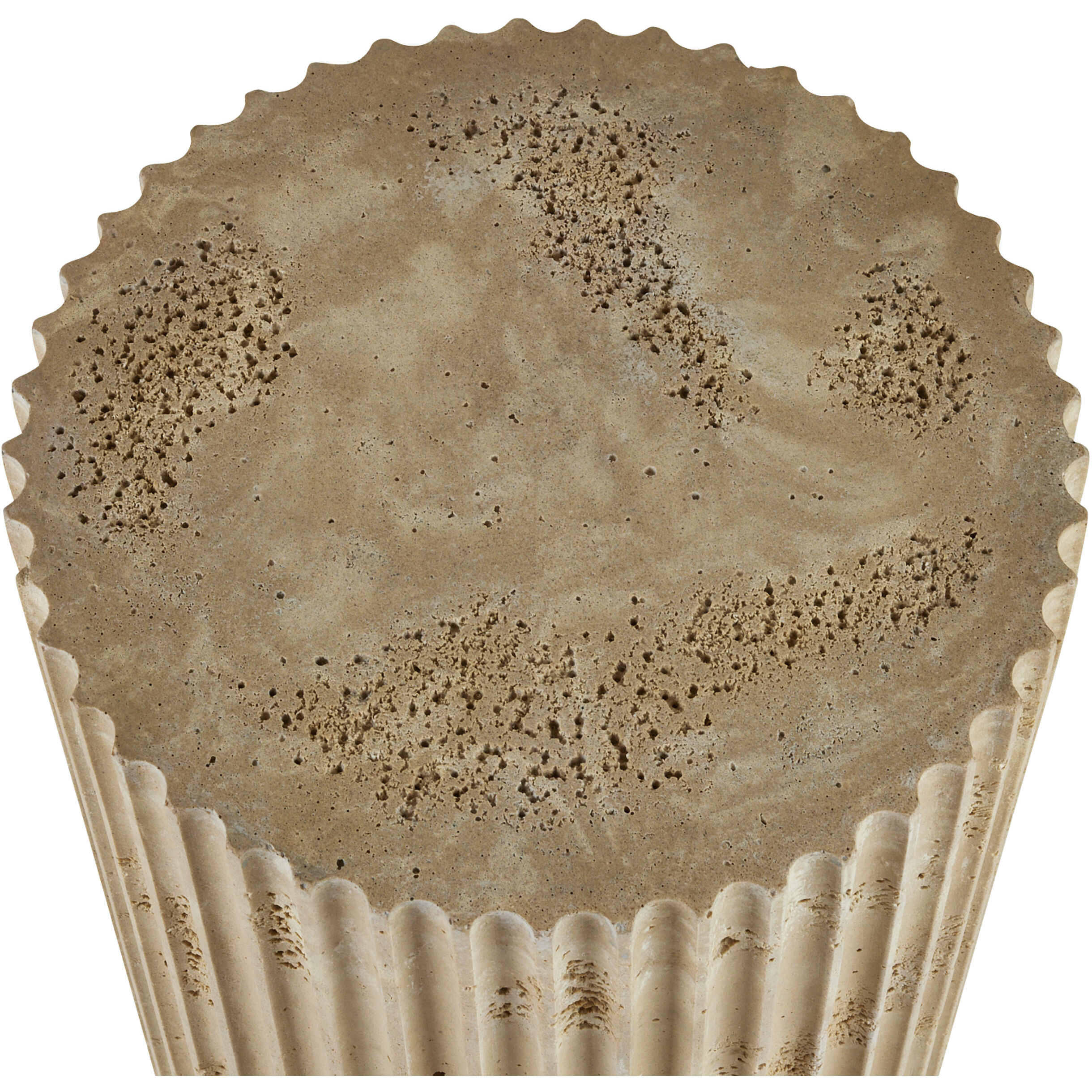 Carmello 14.5 inch Chai Travertine Accent Table