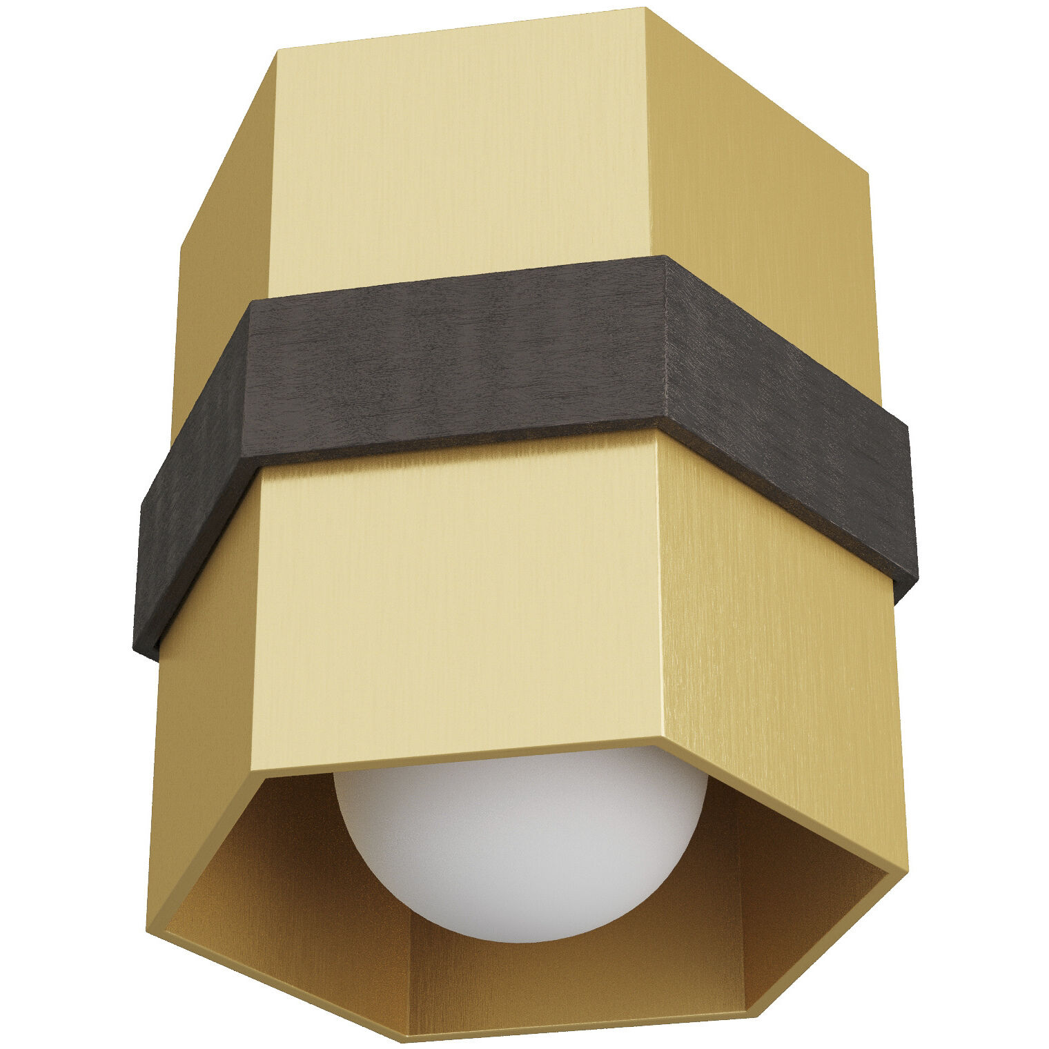 Bristol 1 Light 6 inch Antique Brass Flush Mount Ceiling Light