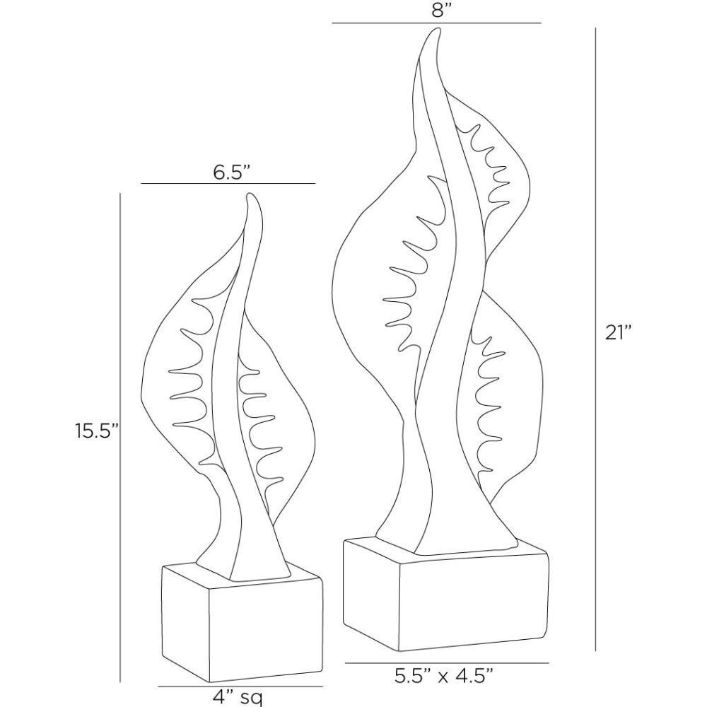 Hiro 15.5 X 8 inch Sculptures, Set of 2