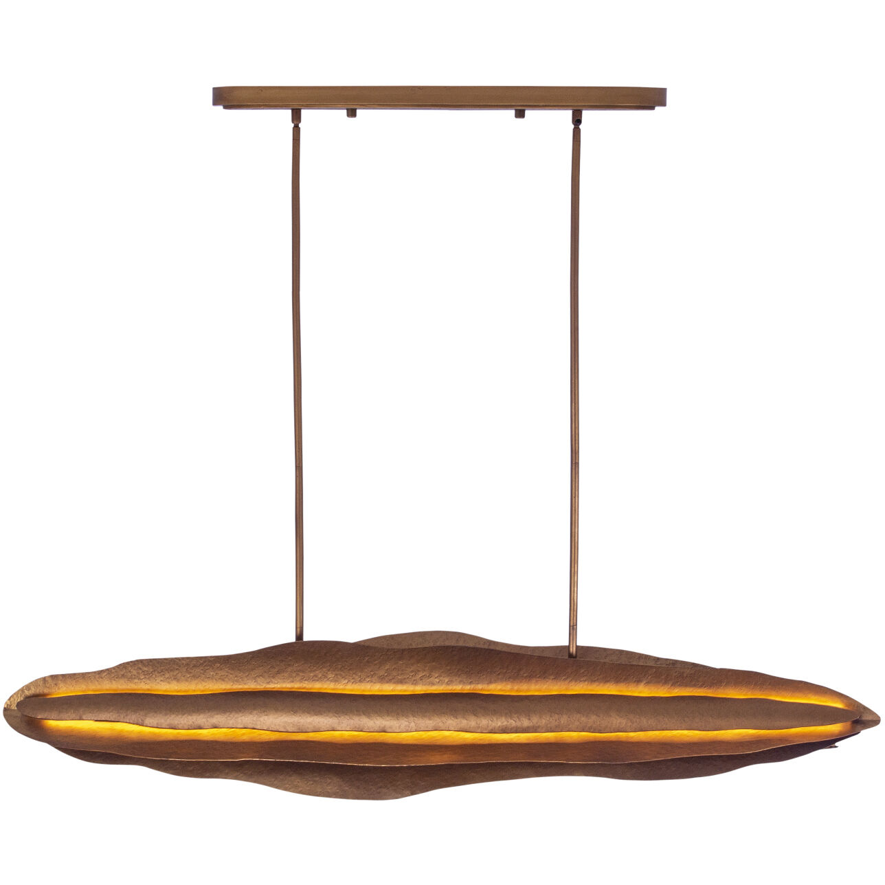 Folia Island Light Ceiling Light in Warm Gold