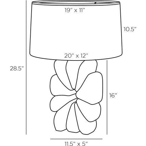 Ashley 28.5 inch 150.00 watt Ivory Lamp Portable Light