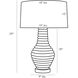 Bartoli 29 inch 150 watt Ivory Stained Crackle Lamp Portable Light