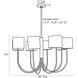 Ruskin 8 Light 36 inch Blackened Iron Chandelier Ceiling Light