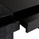Coventry 66 inch Cerused Ebony and Black and Antique Brass Desk