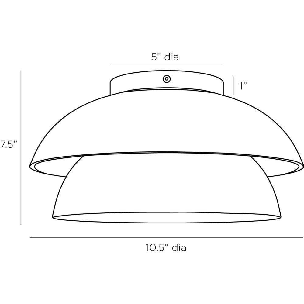 Amani Blackened Iron Flush Mount Ceiling Light