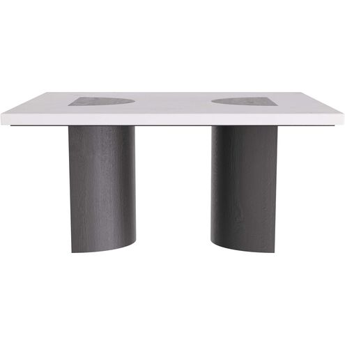 Tindle 34 X 15.5 inch White Sandblasted Cocktail Table