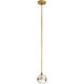 Noble 1 Light 6 inch Antique Brass Pendant Ceiling Light
