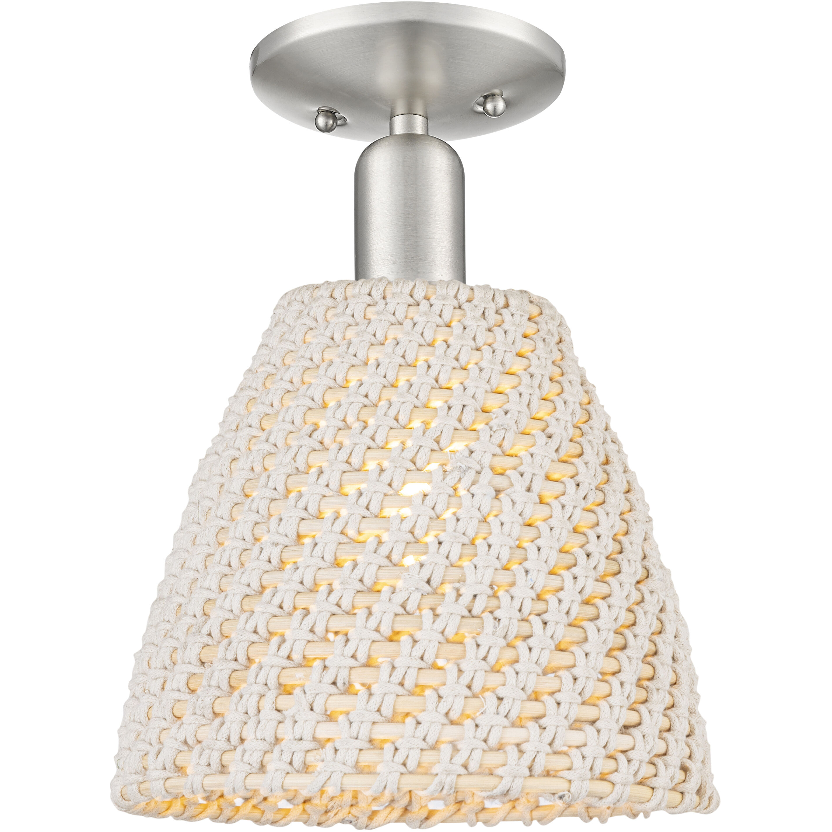 Natural Ballston Dome 1 Light 9.00 inch Semi-Flush Mount