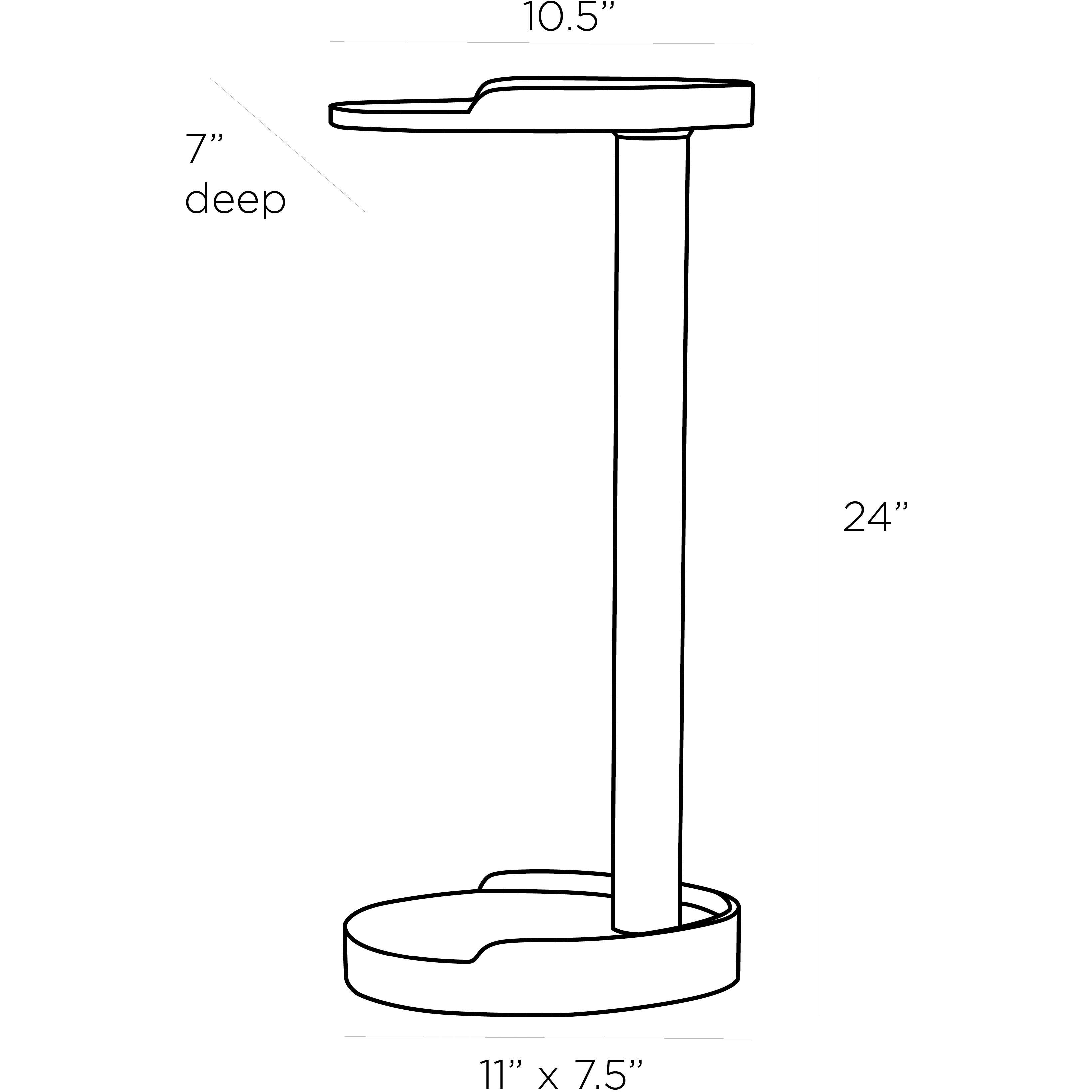 Slade 24 X 11 inch Graphite Drink Table