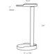 Slade 24 X 11 inch Graphite Drink Table