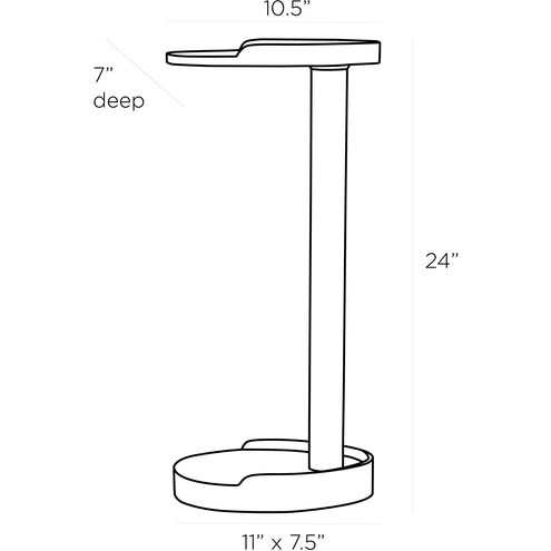 Slade 24 X 11 inch Graphite Drink Table