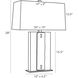 Uriah 28 inch White Table Lamp Portable Light