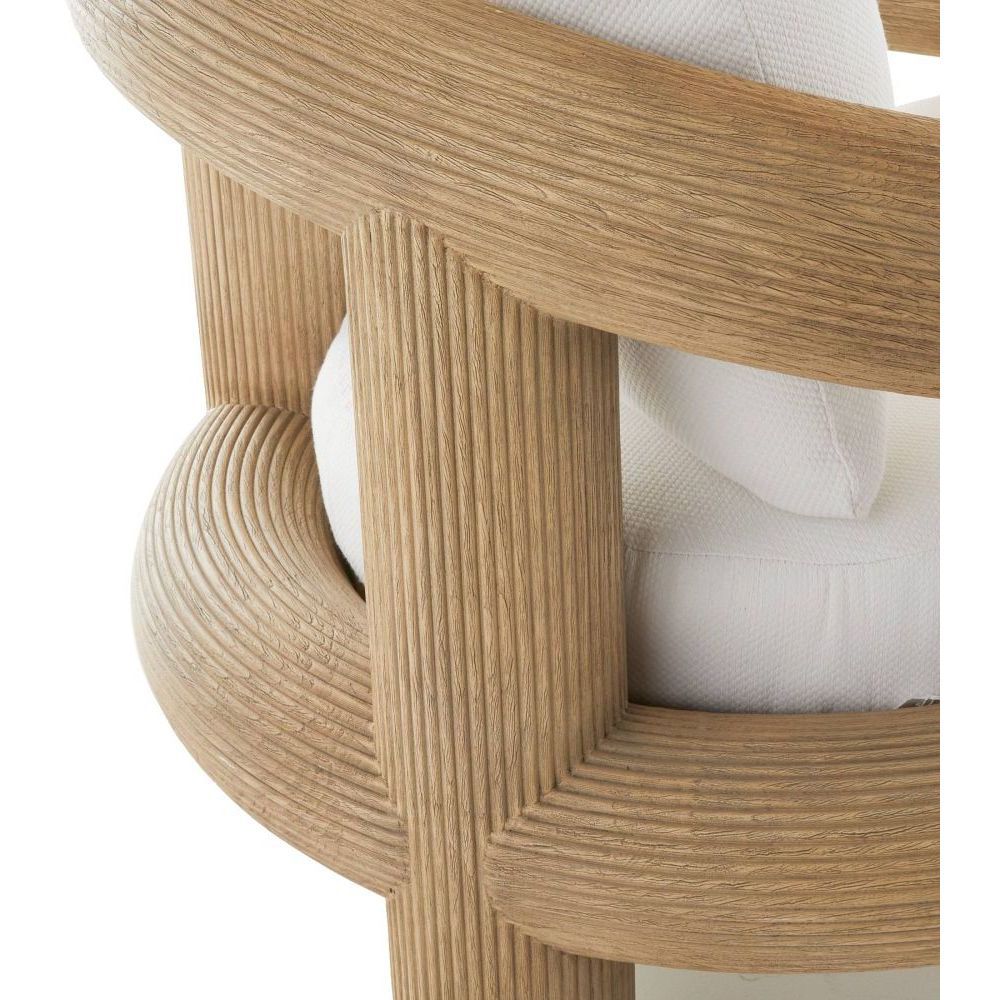 Easley Beluga and Honey Outdoor Chair