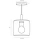 Cut 1 Light 7.5 inch Blackened Steel Pendant Ceiling Light, Small