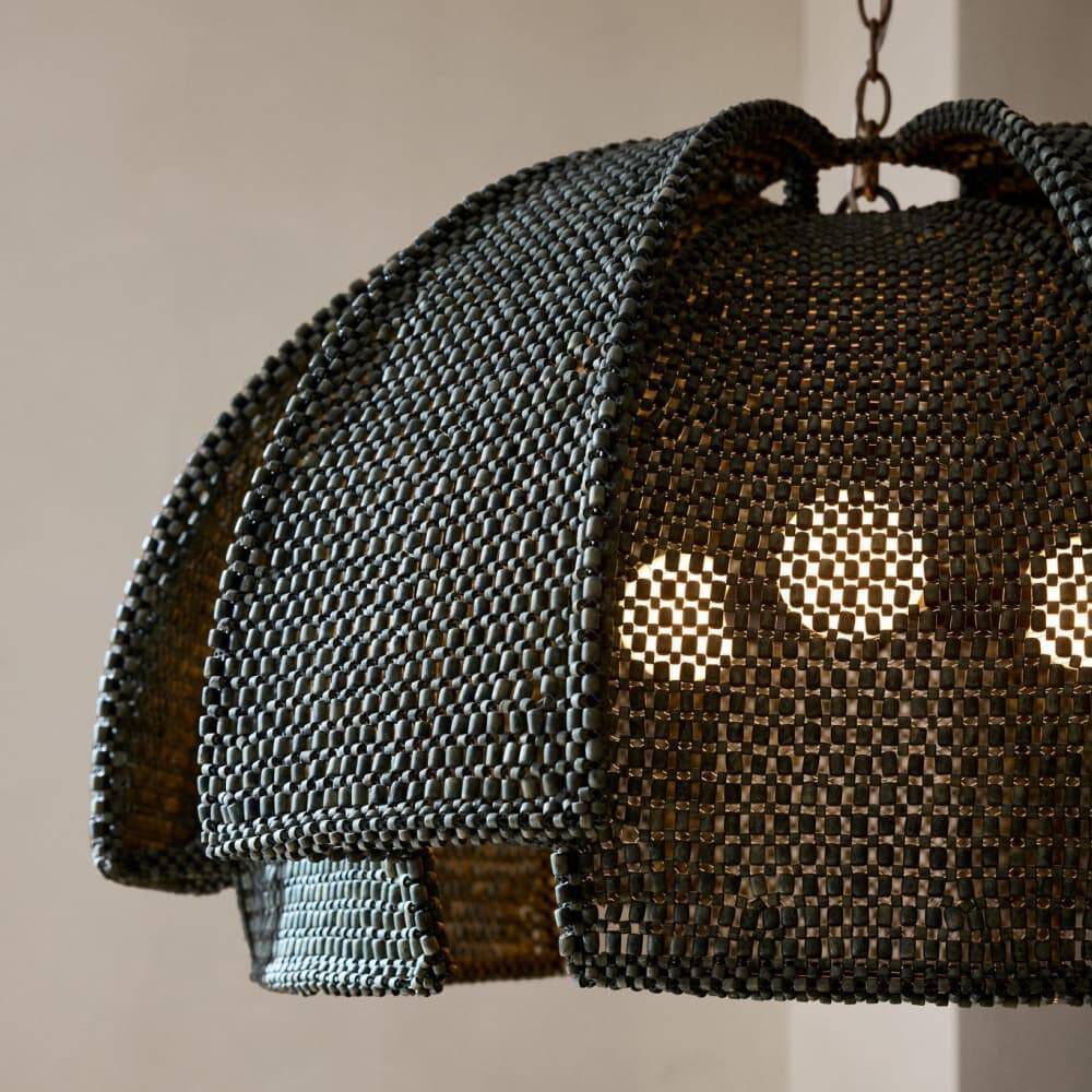 Kamari 3 Light 35.5 inch Antique Brass Pendant Ceiling Light