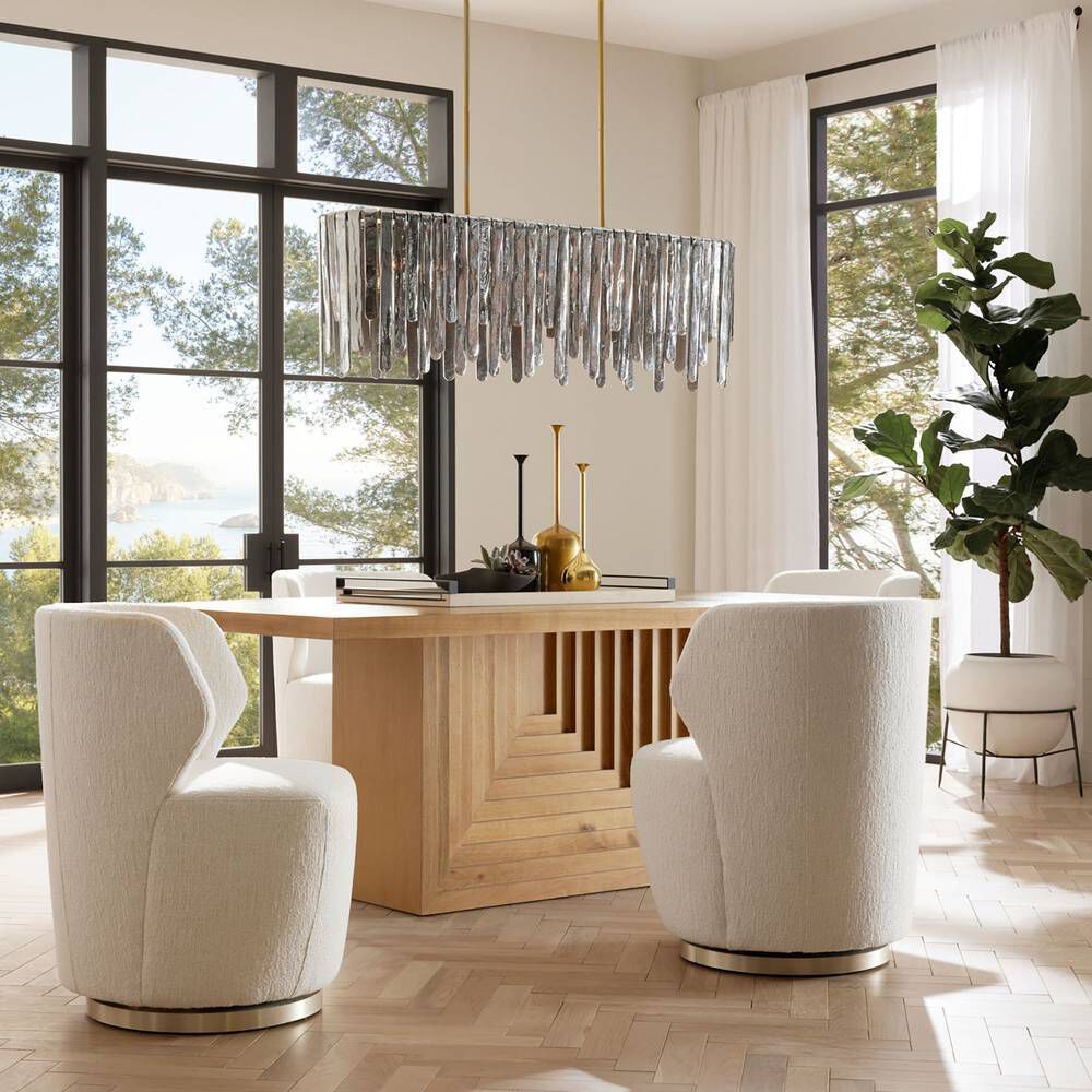 Leighton 7 Light 51.5 inch Smoke Luster Chandelier Ceiling Light