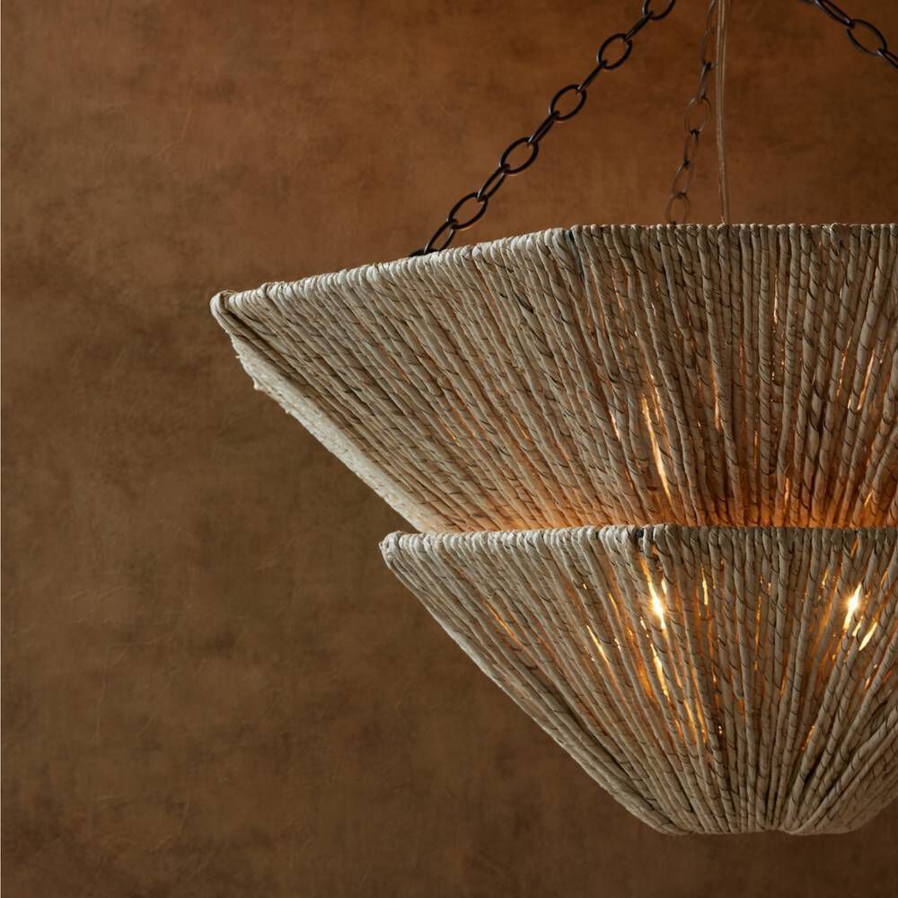 Anya 32 inch Light Gray Stained Chandelier Ceiling Light