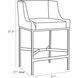 Dalia 37.5 inch Morel Counter Stool