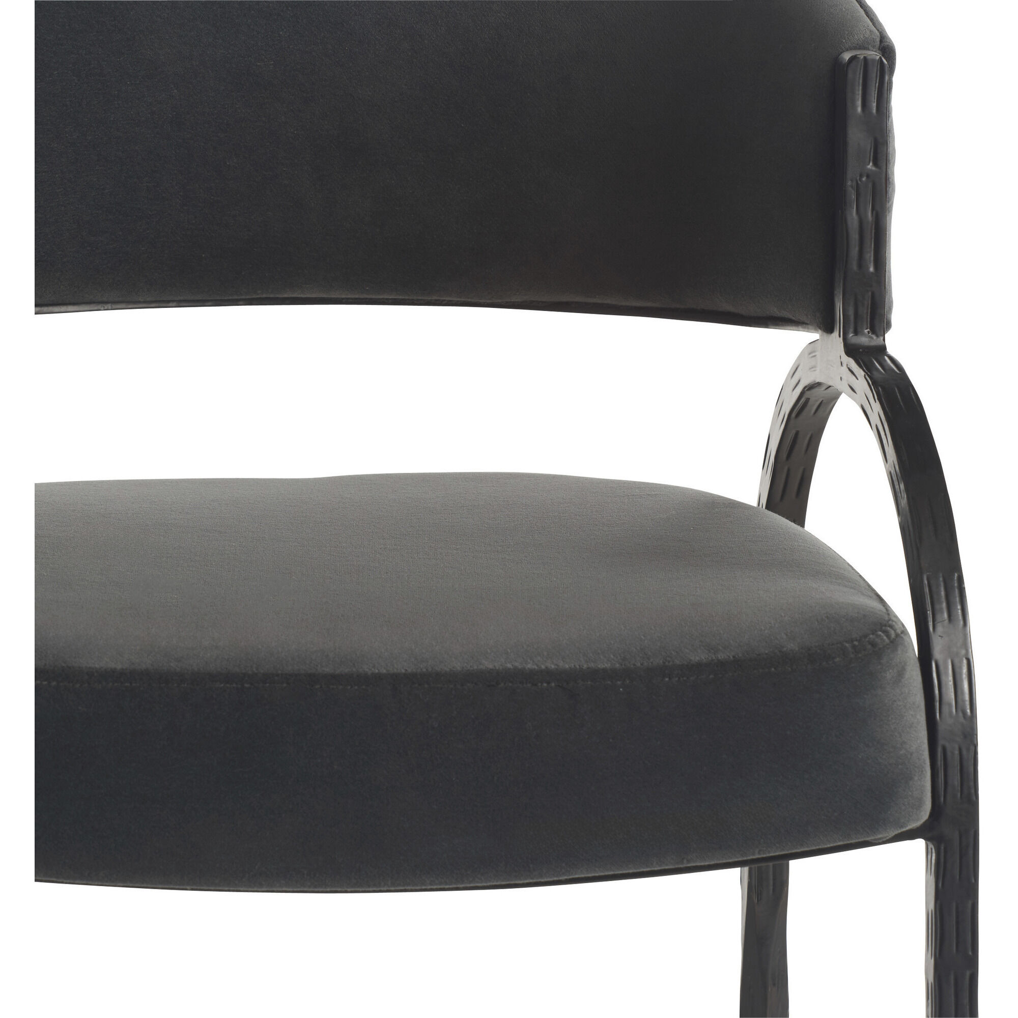 Bahati Midnight Grey and Natural Iron Chair