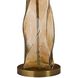 Scylla 34 inch 100 watt Amber Luster and Antique Brass Table Lamp Portable Light