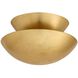 Florko 1 Light 6 inch Gold Leaf Flush Mount Ceiling Light