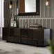 Demi 74 X 20.5 inch Ebony and Antique Brass Credenza