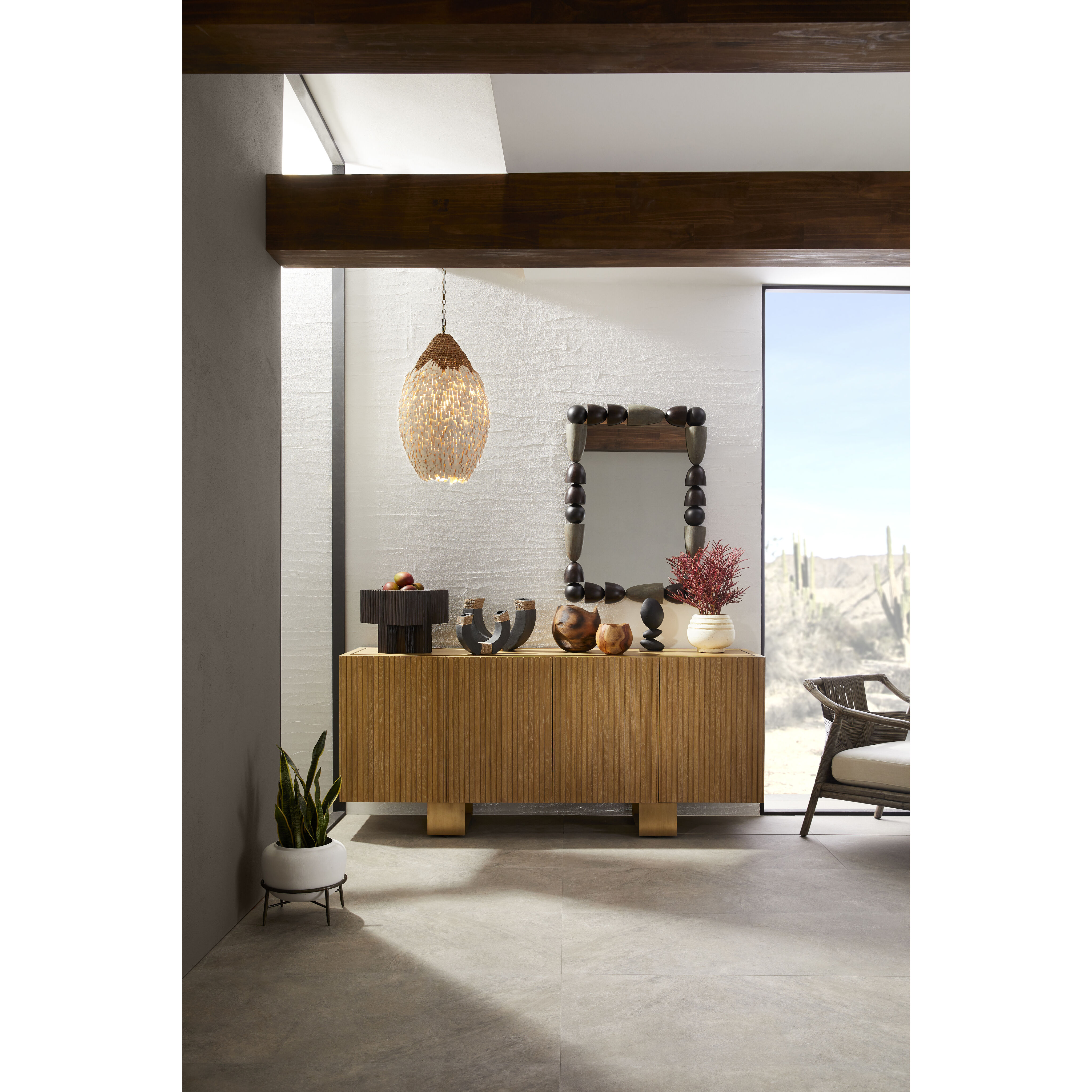 Orla 1 Light 18 inch Natural and Antique Brass Pendant Ceiling Light