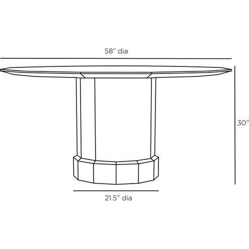 Reuben Blonde Burl Dining Table