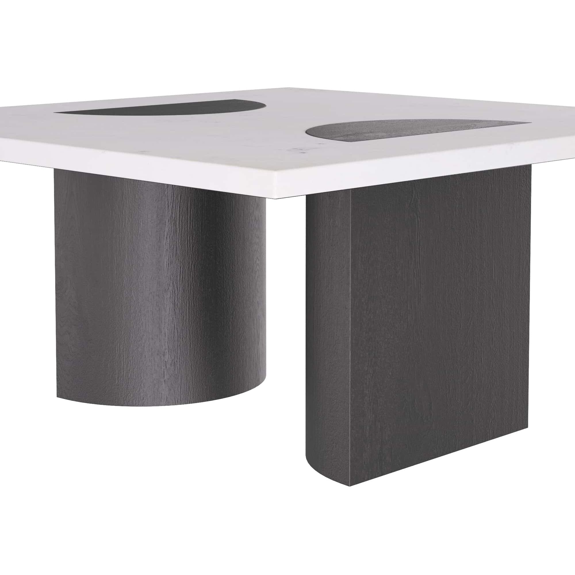 Tindle 34 X 15.5 inch White Sandblasted Cocktail Table