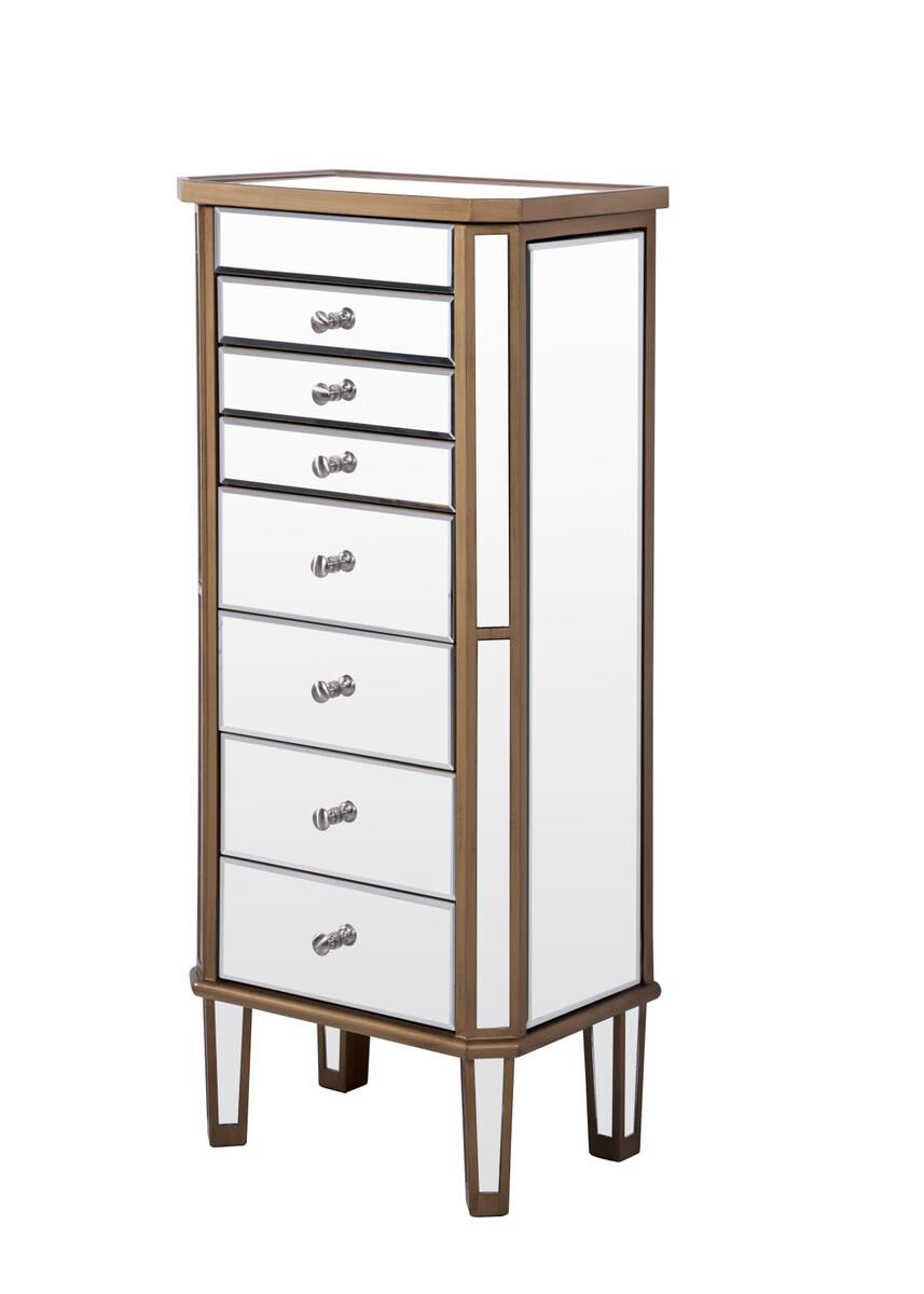 Contempo 40.5 inch Gold Paint Jewelry Armoire