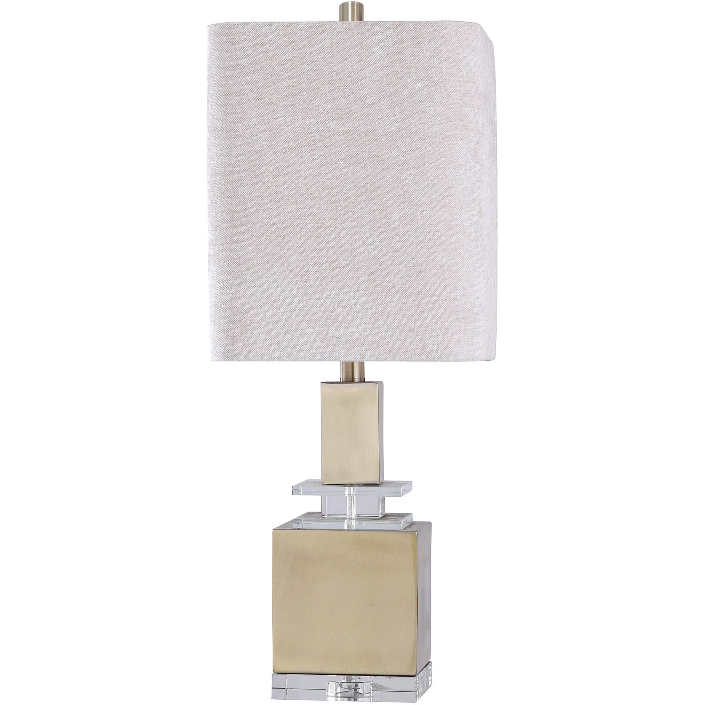 Ronda 29 inch 100.00 watt Brass and Clear with Cream Table Lamp Portable Light