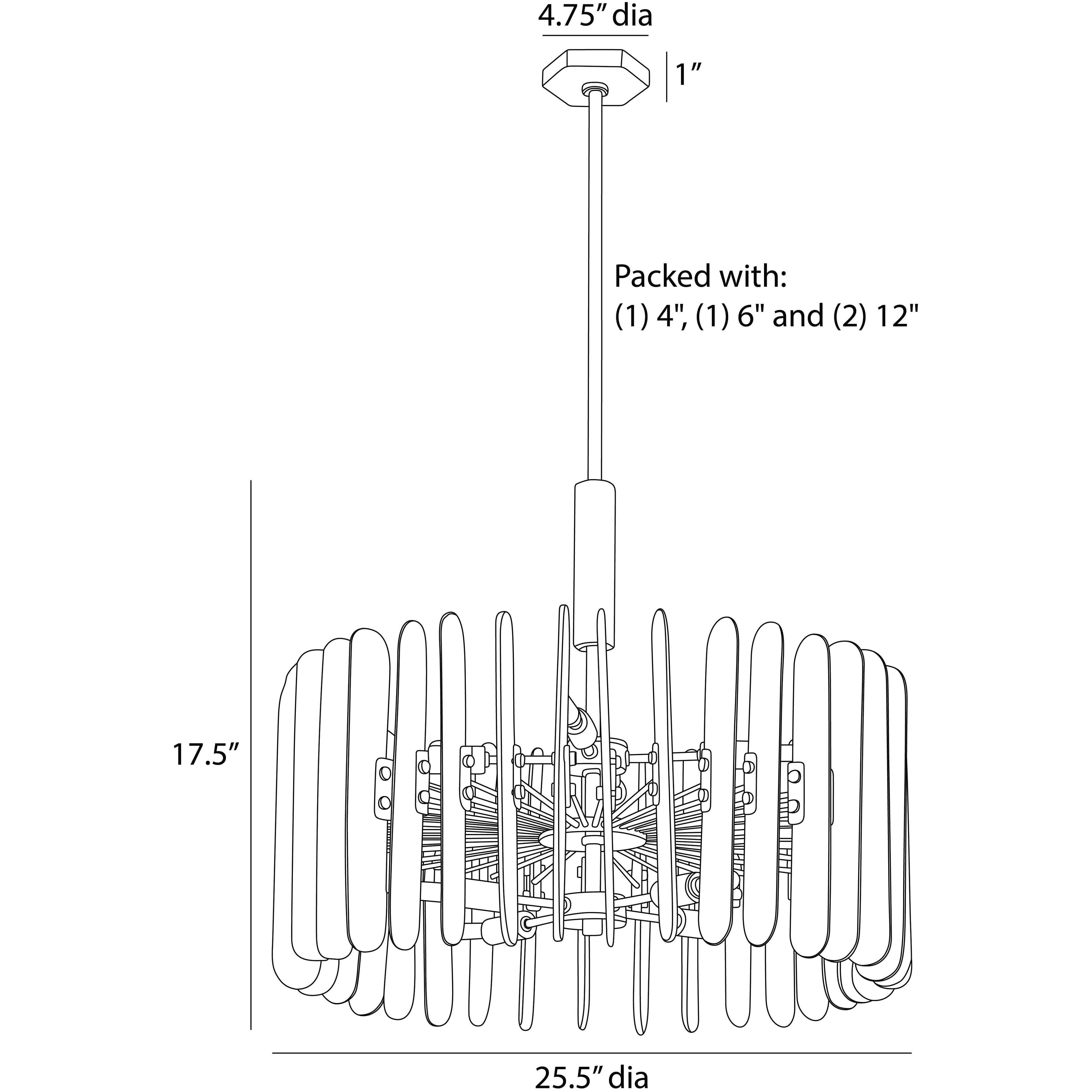 Klaus 8 Light 25.5 inch Antique Brass Chandelier Ceiling Light