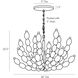 Indi 6 Light 34 inch White Chandelier Ceiling Light