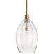 Hilary 1 Light 11 inch Vintage Brass Pendant Ceiling Light