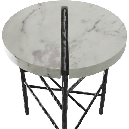 Atlas 24.5 X 18 inch White End Table
