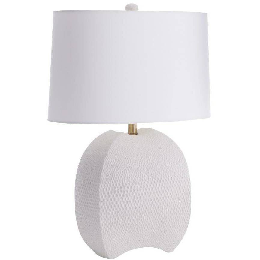 Fairbanks 26.5 inch 150.00 watt White and Antique Brass Lamp Portable Light