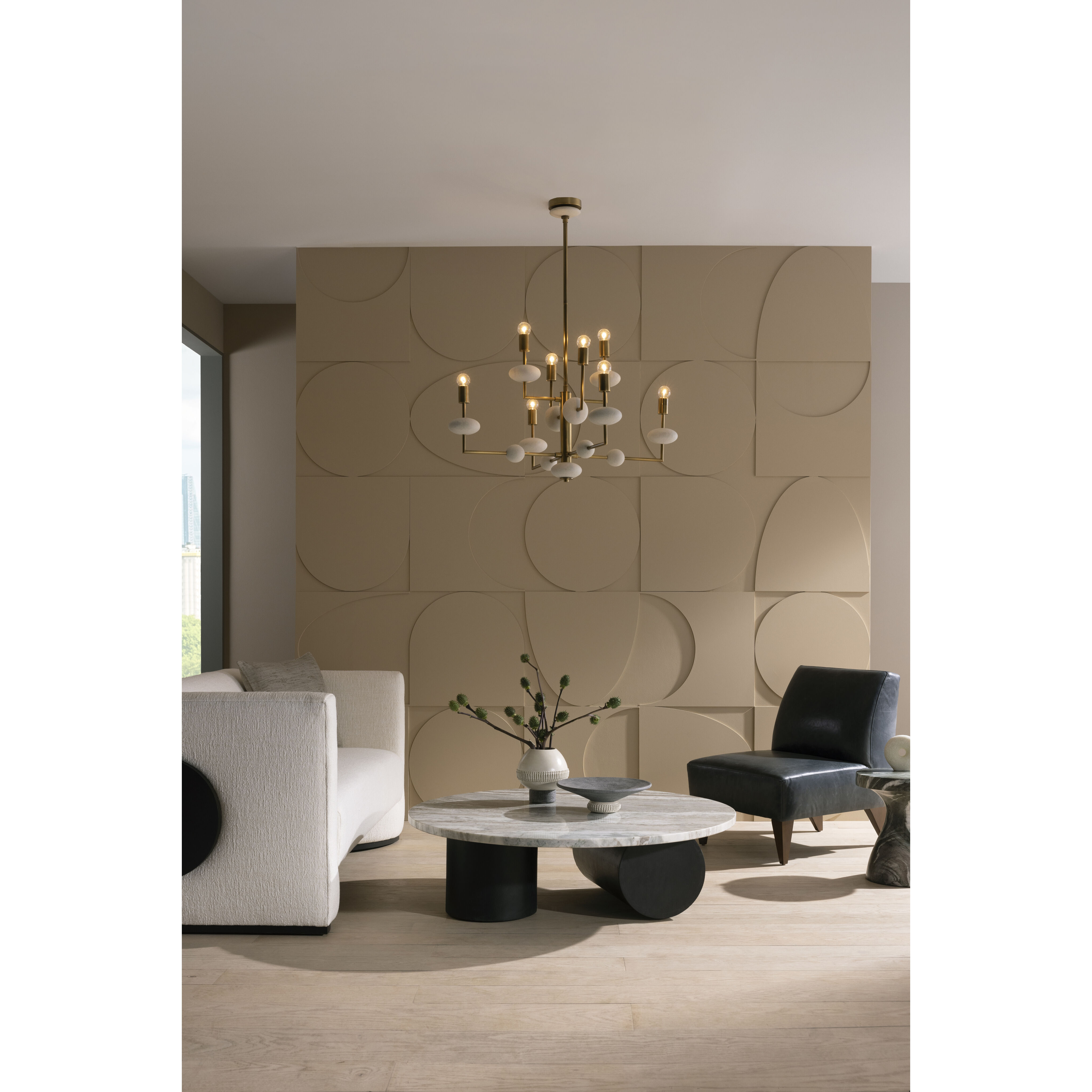 Vista 8 Light 36 inch Antique Brass Chandelier Ceiling Light