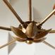 Flores 6 Light 46 inch Vintage Brass Chandelier Ceiling Light