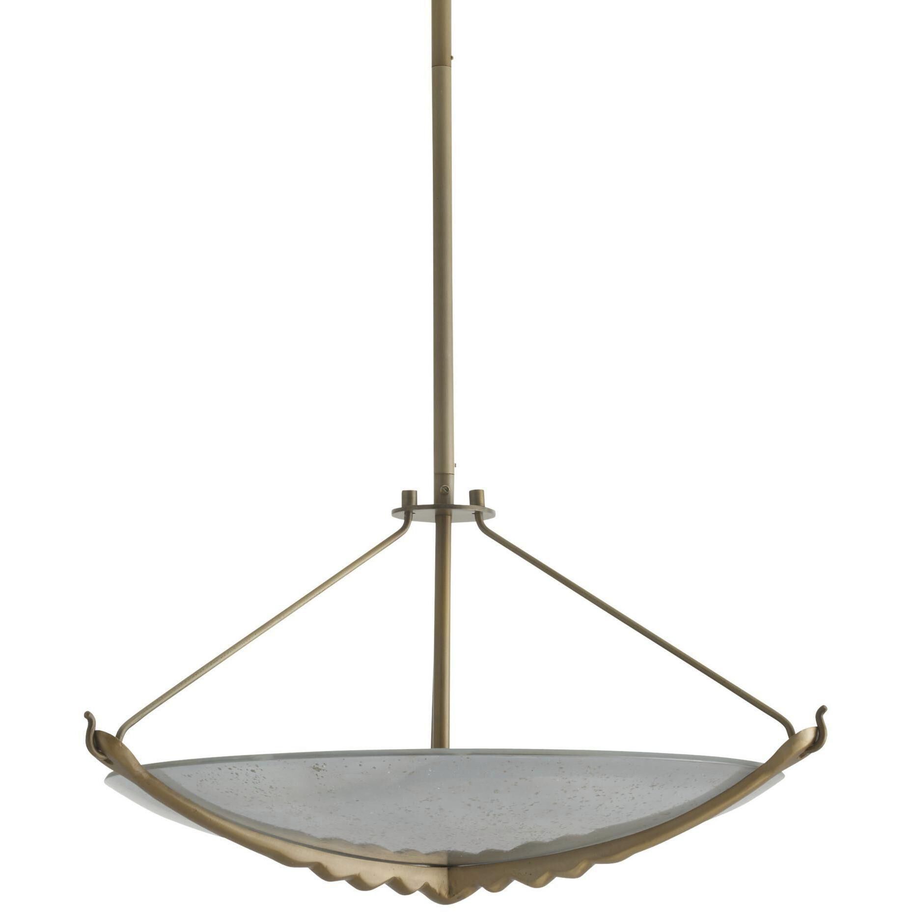 Karlsen 3 Light 23 inch Antique Brass Semi-Flush Mount Ceiling Light