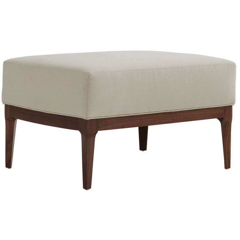 Laurette 18 inch White Ottoman