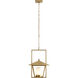 Temple 1 Light 19 inch Antique Brass Pendant Ceiling Light