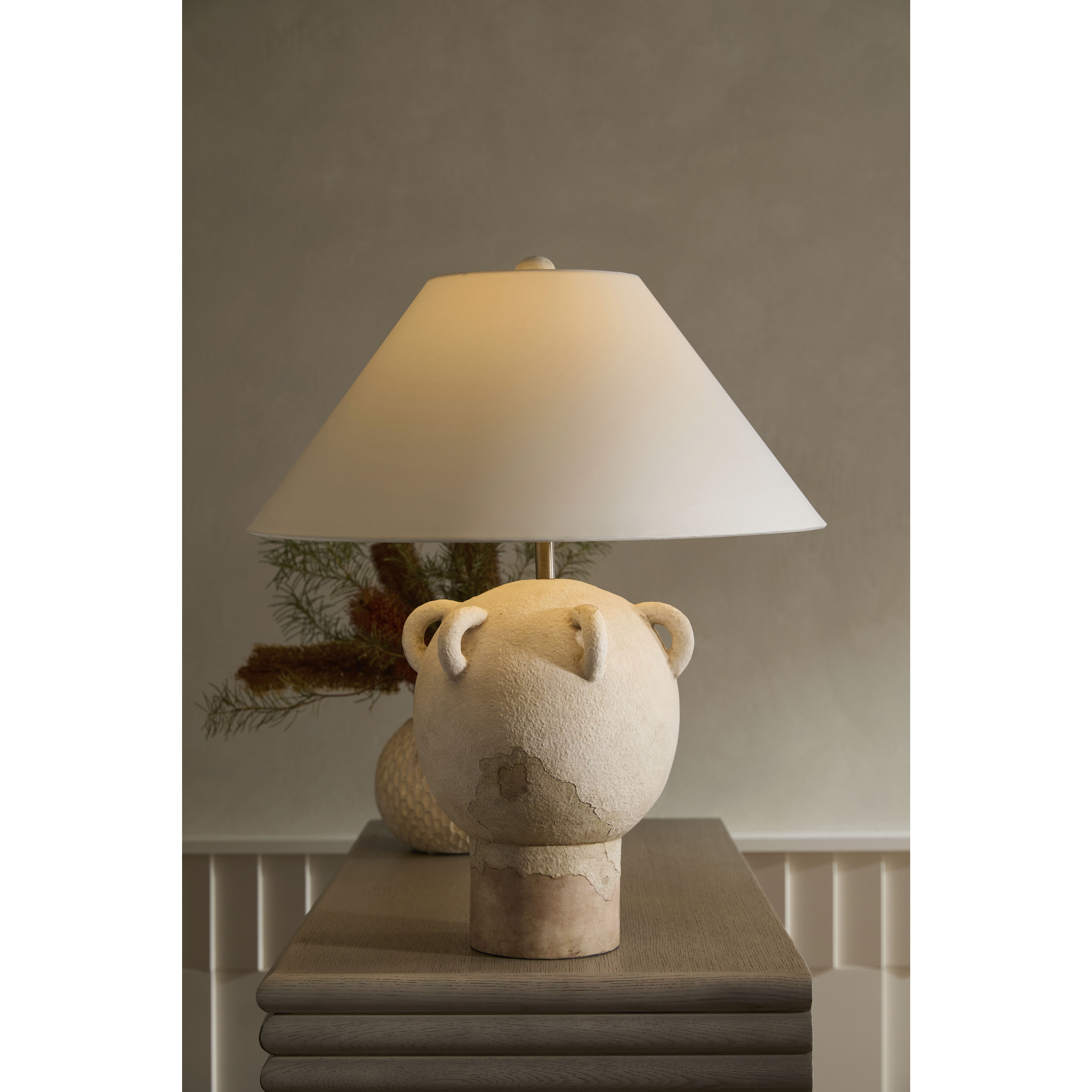 Neela 26.5 inch 150.00 watt Tuscan Wash and Dark Antique Brass Table Lamp Portable Light