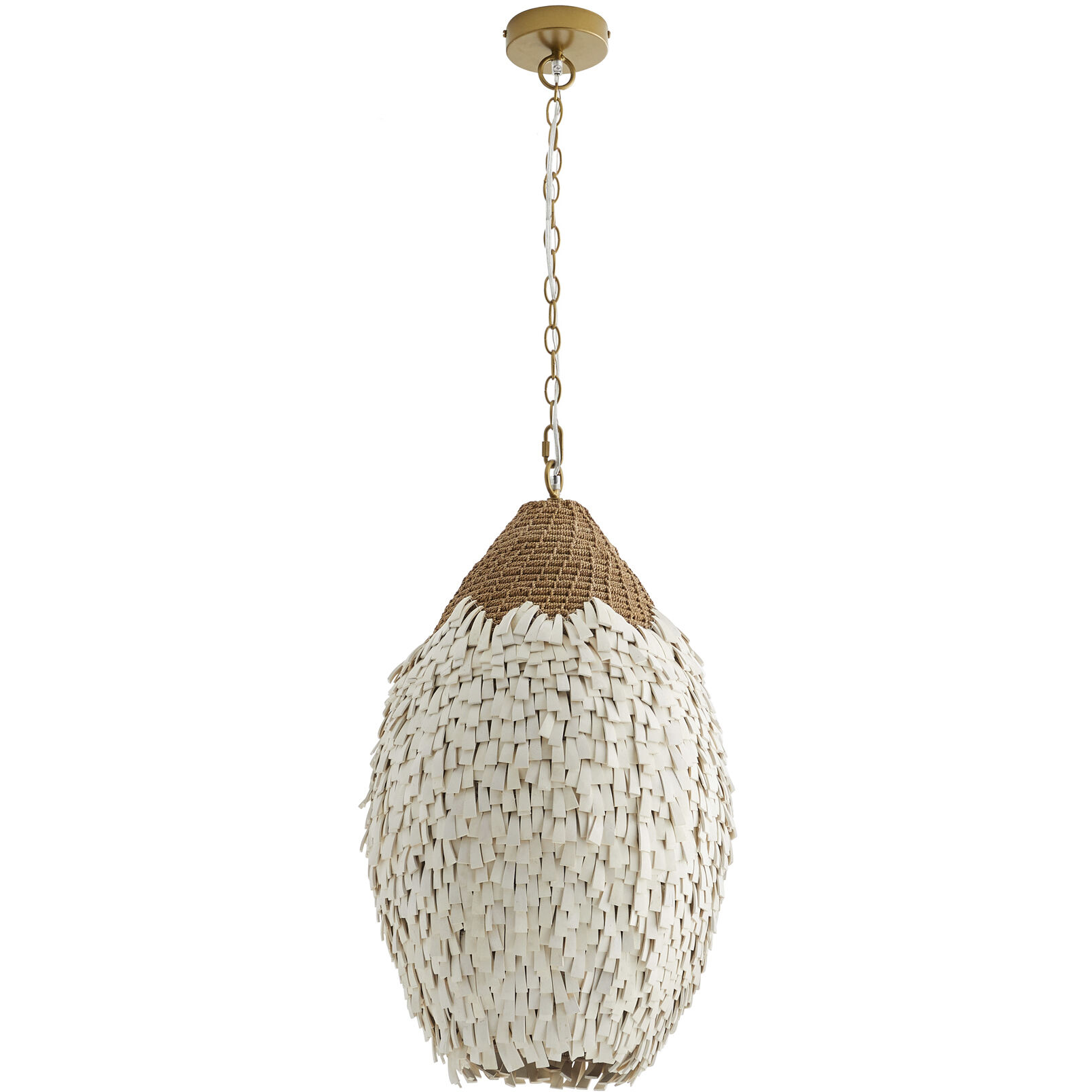 Orla 1 Light 18 inch Natural and Antique Brass Pendant Ceiling Light