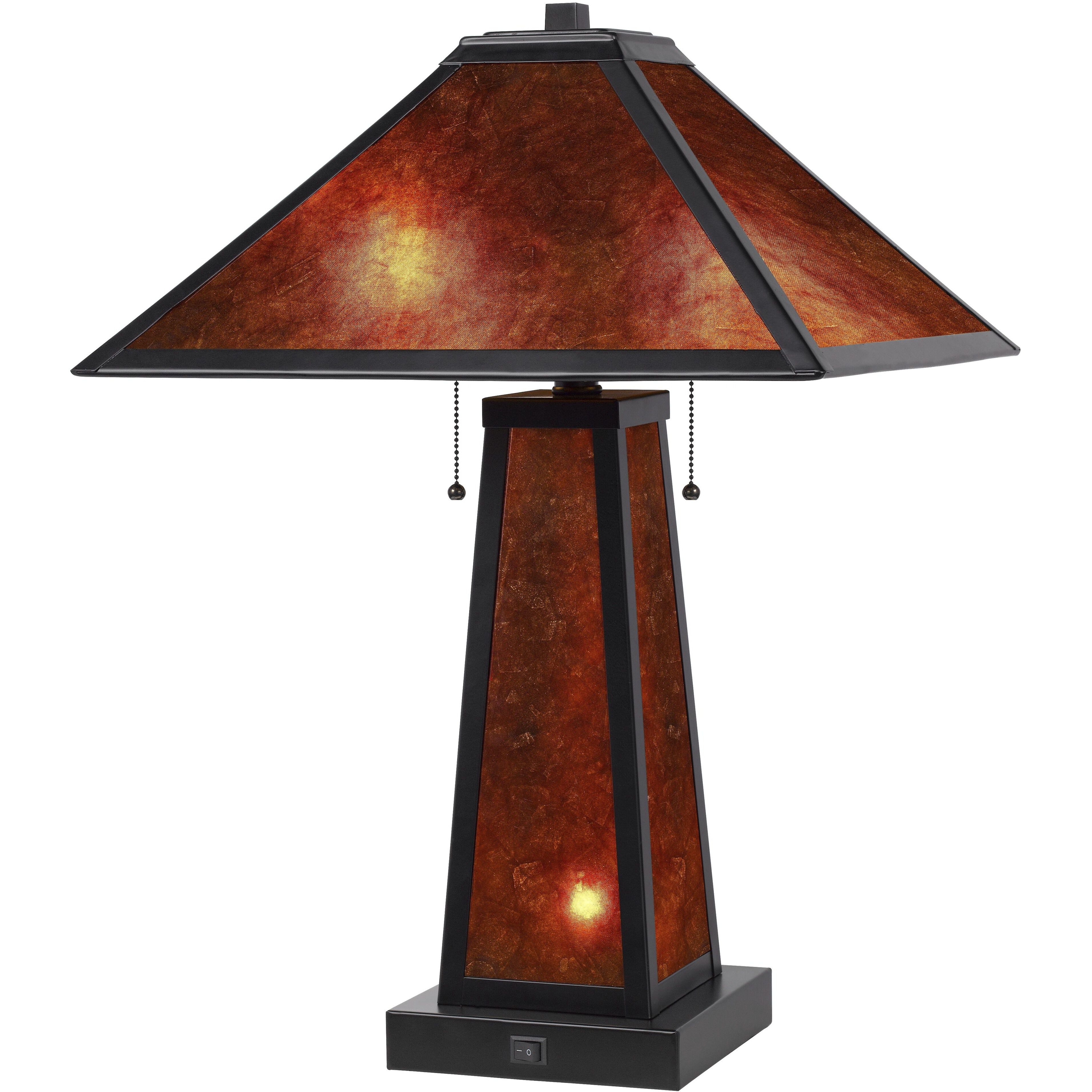 Nogales 23.5 inch 60.00 watt Amber Mica Table Lamp Portable Light